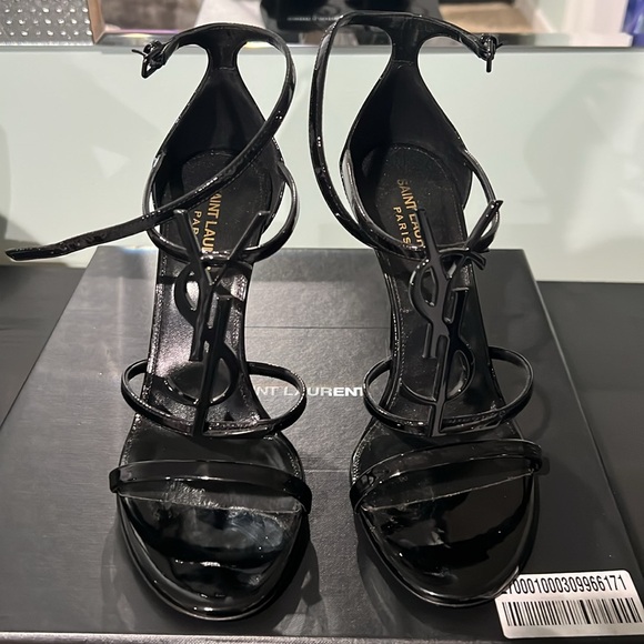 SAINT LAURENT CASSANDRA SANDALS IN PATENT LEATHER - Picture 4 of 7